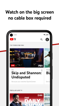 تحميل YouTube TV: Live TV & more وسائل الترفيه لنظام أندرويد لقطة شاشة 3
