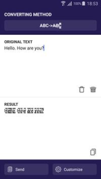 تحميل Text converter (текст символам إضفاء الطابع الشخصي لنظام أندرويد لقطة شاشة 5
