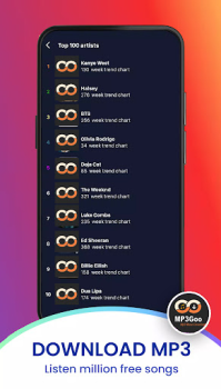 تحميل Mp3Goo - Mp3 Music Downloader الموسيقى والصوت لنظام أندرويد لقطة شاشة 3