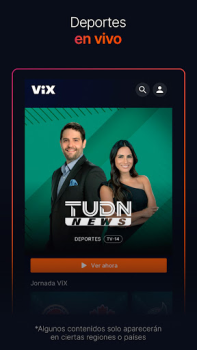 تحميل ViX: TV, Deportes y Noticias وسائل الترفيه لنظام أندرويد لقطة شاشة 3