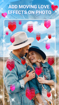 تحميل قلوب الحب متحركة تأثيرات للصور وسائل الترفيه لنظام أندرويد لقطة شاشة 2
