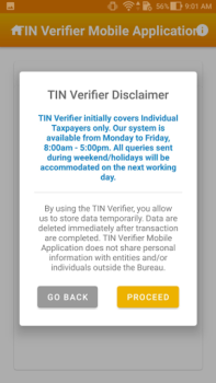 تحميل TIN Verifier Application المالية لنظام أندرويد لقطة شاشة 2