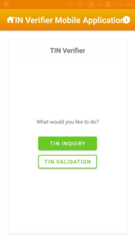 تحميل TIN Verifier Application المالية لنظام أندرويد لقطة شاشة 3