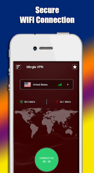 تحميل Mingle VPN (Fast VPN Proxy) أدوات لنظام أندرويد لقطة شاشة 2