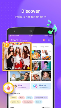 تحميل Hello Yo - غرف الدردشة الصوتية الاجتماعية لنظام أندرويد لقطة شاشة 2