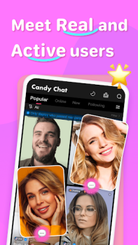 تحميل Candy Chat - Live video chat وسائل الترفيه لنظام أندرويد لقطة شاشة 3