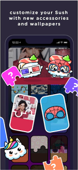 تحميل SUSH Grow cute virtual animal الاجتماعية لنظام أندرويد لقطة شاشة 5