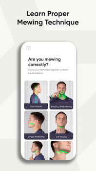 تحميل Mewing Coach - Face Exercises الصحة واللياقة البدنية لنظام أندرويد لقطة شاشة 4
