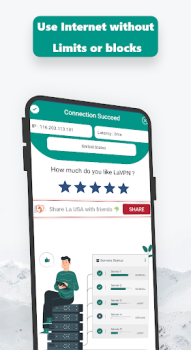 تحميل La USA - Get USA Proxy IP أدوات لنظام أندرويد لقطة شاشة 5