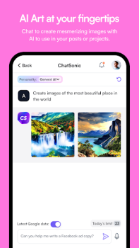 تحميل ChatSonic: Super ChatGPT App عمل لنظام أندرويد لقطة شاشة 3