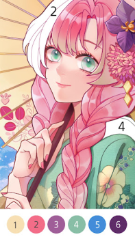 تحميل العاب تلوين انمي - رسم انمي فن و تصميم لنظام أندرويد لقطة شاشة 4