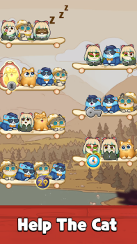 تحميل Cat Sort Puzzle: Cute Pet Game ألعاب عارضة لنظام أندرويد لقطة شاشة 4