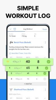 تحميل Hevy - Gym Log Workout Tracker الصحة واللياقة البدنية لنظام أندرويد لقطة شاشة 2
