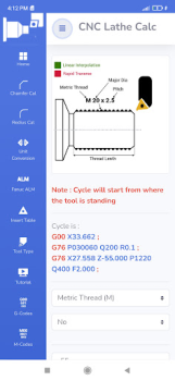 تحميل CNC Lathe Calc عمل لنظام أندرويد لقطة شاشة 4