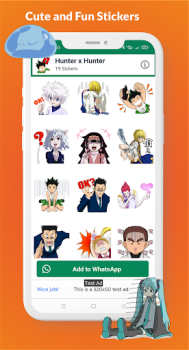 تحميل Anime Stickers for WhatsApp إضفاء الطابع الشخصي لنظام أندرويد لقطة شاشة 6