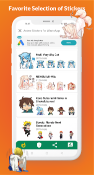 تحميل Anime Stickers for WhatsApp إضفاء الطابع الشخصي لنظام أندرويد لقطة شاشة 7
