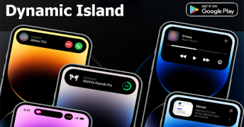 تحميل Dynamic Island iOS 17 إضفاء الطابع الشخصي لنظام أندرويد لقطة شاشة 3