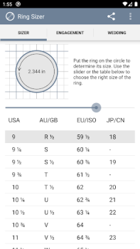 تحميل Ring Sizer by Jason Withers © أسلوب الحياة لنظام أندرويد لقطة شاشة 2