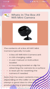 تحميل A9 Wifi Mini Camera App Guide أدوات لنظام أندرويد لقطة شاشة 7