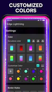 تحميل Edge Lighting - Colors Border إضفاء الطابع الشخصي لنظام أندرويد لقطة شاشة 3