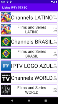 تحميل Listas IPTV 593 EC وسائل الترفيه لنظام أندرويد لقطة شاشة 3
