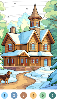 تحميل House Color by number game ألعاب الطاولة لنظام أندرويد لقطة شاشة 3
