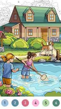تحميل House Color by number game ألعاب الطاولة لنظام أندرويد لقطة شاشة 5