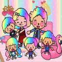 تحميل  Toka Boka Rainbow Hair Girl