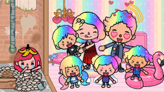 تحميل Toka Boka Rainbow Hair Girl وسائل الترفيه لنظام أندرويد لقطة شاشة 2