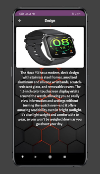 تحميل Hoco Y3 Smart Watch App Guide أدوات لنظام أندرويد لقطة شاشة 4