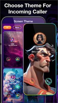 تحميل Color Phone: Call Screen Theme إضفاء الطابع الشخصي لنظام أندرويد لقطة شاشة 4