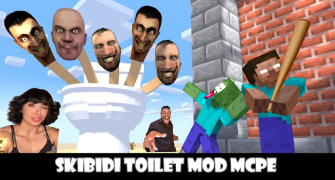 تحميل Skibidi Toilet Mod Minecraft وسائل الترفيه لنظام أندرويد لقطة شاشة 4