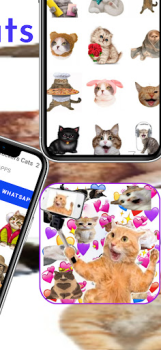 تحميل WAStickerApps Stickers Cats الاتصالات لنظام أندرويد لقطة شاشة 4