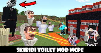 تحميل Skibidi Toilet 3 mod Minecraft إضفاء الطابع الشخصي لنظام أندرويد لقطة شاشة 2