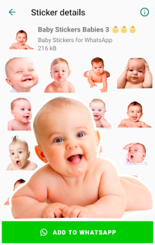 تحميل Baby Stickers for WhatsApp الاتصالات لنظام أندرويد لقطة شاشة 2