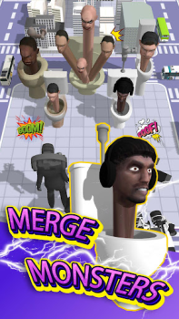تحميل Merge Toilet Monster Battle العاب اكشن لنظام أندرويد لقطة شاشة 5