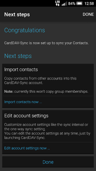 تحميل CardDAV-Sync free عمل لنظام أندرويد لقطة شاشة 4