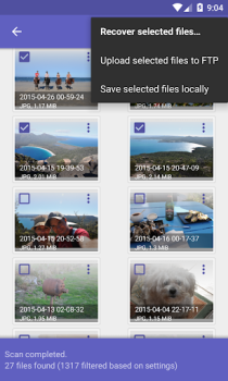 استعادة الصورة مع DiskDigger