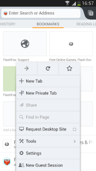تحميل FlashFox - Flash Browser عمل لنظام أندرويد لقطة شاشة 4