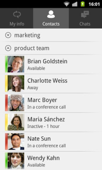 تحميل Lync 2010 اعمال لنظام أندرويد لقطة شاشة 2