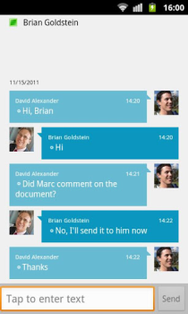 تحميل Lync 2010 اعمال لنظام أندرويد لقطة شاشة 3