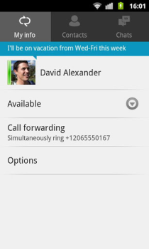 تحميل Lync 2010 اعمال لنظام أندرويد لقطة شاشة 4
