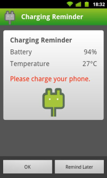 تحميل Charging Reminder أدوات لنظام أندرويد لقطة شاشة 3