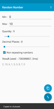 تحميل Random Number أدوات لنظام أندرويد لقطة شاشة 2
