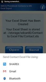 تحميل Save Phonebook & SMS to Excel أدوات لنظام أندرويد لقطة شاشة 4