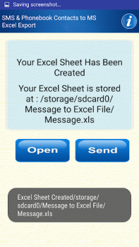 تحميل Save Phonebook & SMS to Excel أدوات لنظام أندرويد لقطة شاشة 6