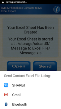 تحميل Save Phonebook & SMS to Excel أدوات لنظام أندرويد لقطة شاشة 7