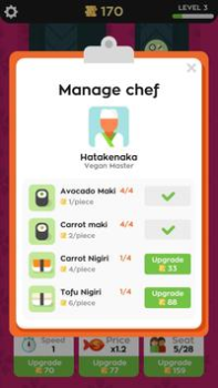 تحميل Sushi Bar Idle المحاكاة لنظام أندرويد لقطة شاشة 3