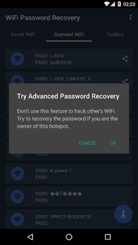 تحميل WiFi Password Recovery أدوات لنظام أندرويد لقطة شاشة 3