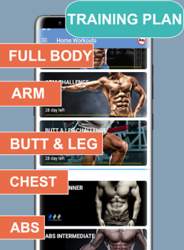 تحميل Home Workout - Fit in 28 Days الصحة واللياقة البدنية لنظام أندرويد لقطة شاشة 4